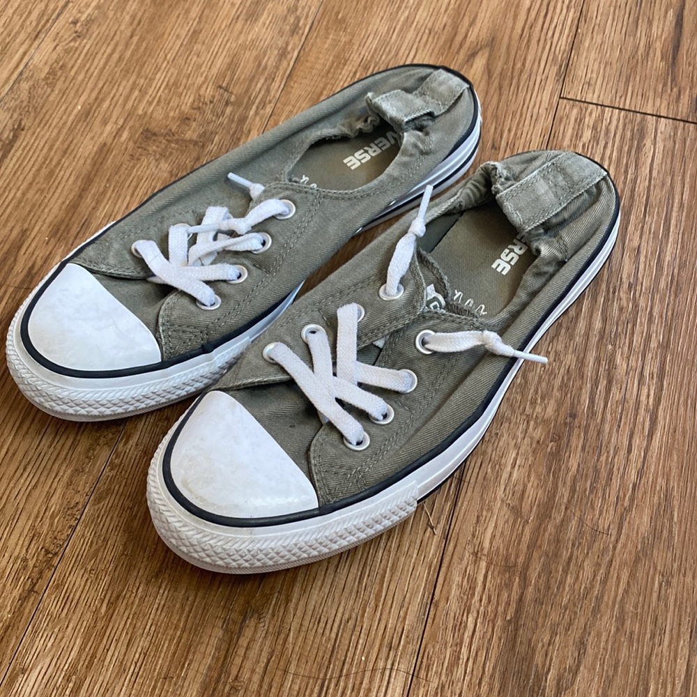 Army green converse